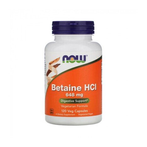 Now Foods Betaine HCl 648mg - 120 capsule